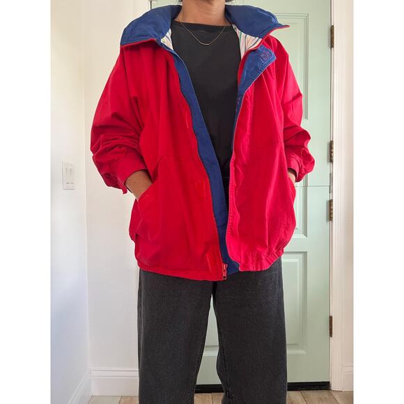 Vintage 90s Eddie Bauer Red Windbreaker Jacket | Outdoor Outfitter Seattle USA - Picture 1 of 9